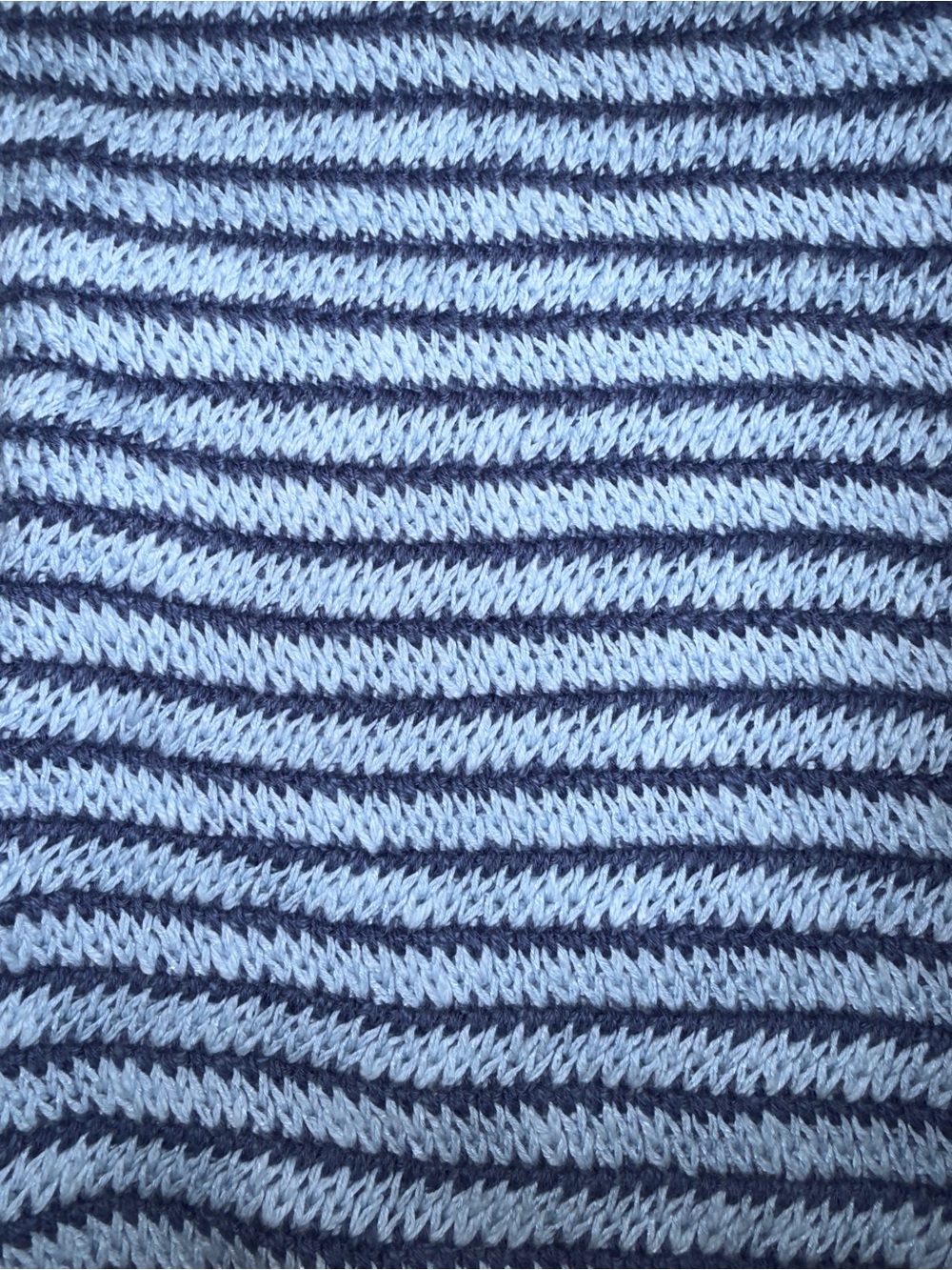 Abercrombie & Fitch Light Blue & Navy Striped Crewneck Sweater Tank - Picture 2 of 4